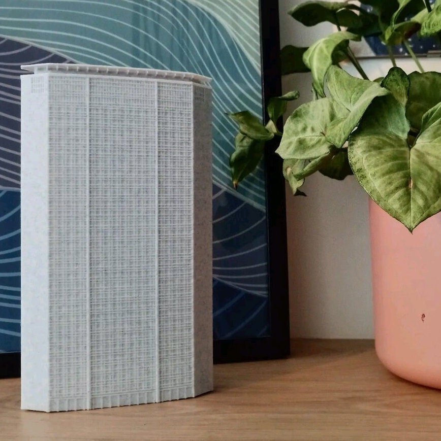 Grattacielo Pirelli — Scultura in 3D, 24 cm | Icona di Milano firmata Gio Ponti - Beton Brutale - Monumenti, sculture e soprammobili stampati in 3D