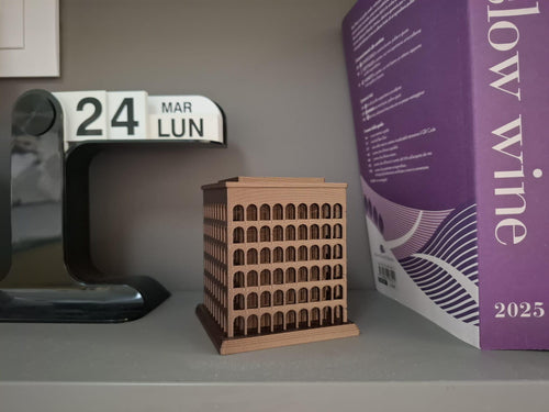Palazzo della Civiltà Italiana — Scultura in 3D, 12 cm | Il "Colosseo Quadrato" di Roma - Beton Brutale - Monumenti, sculture e soprammobili stampati in 3D