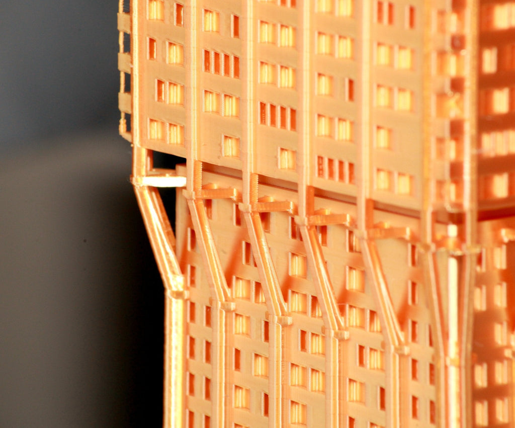 Torre Velasca — Scultura in 3D, 22 cm | Lo skyline brutalista di Milano - Beton Brutale - Monumenti, sculture e soprammobili stampati in 3D